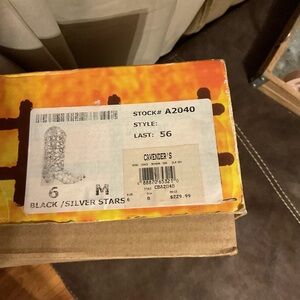 Corral Boots Black/Silver Stars Women’s Size 6 STOCK #A2040